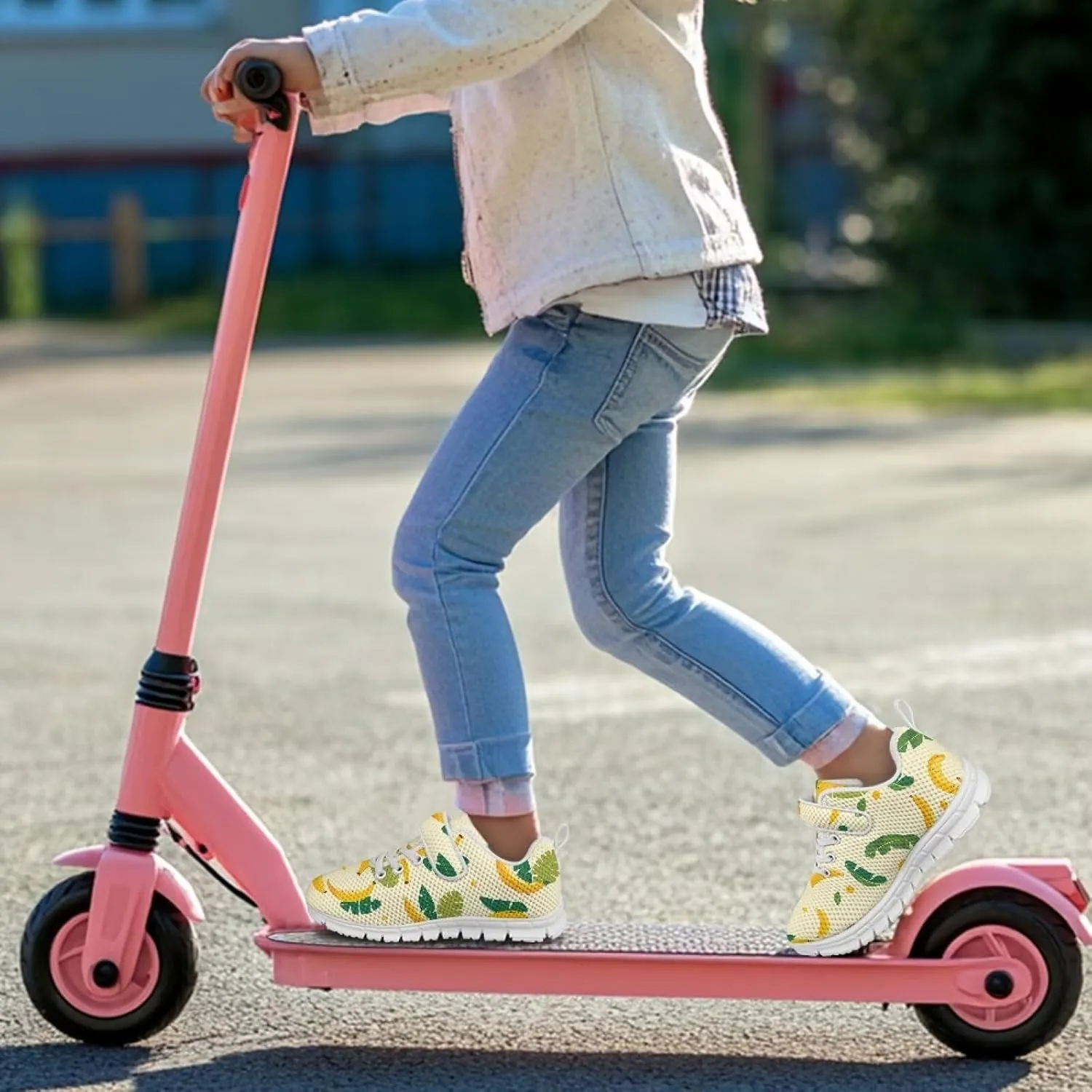 Kids Shoes for Boys Girls Lightweight Strap Sneakers with Single Buckle Slip On Tennis Shoes Running Sneakers