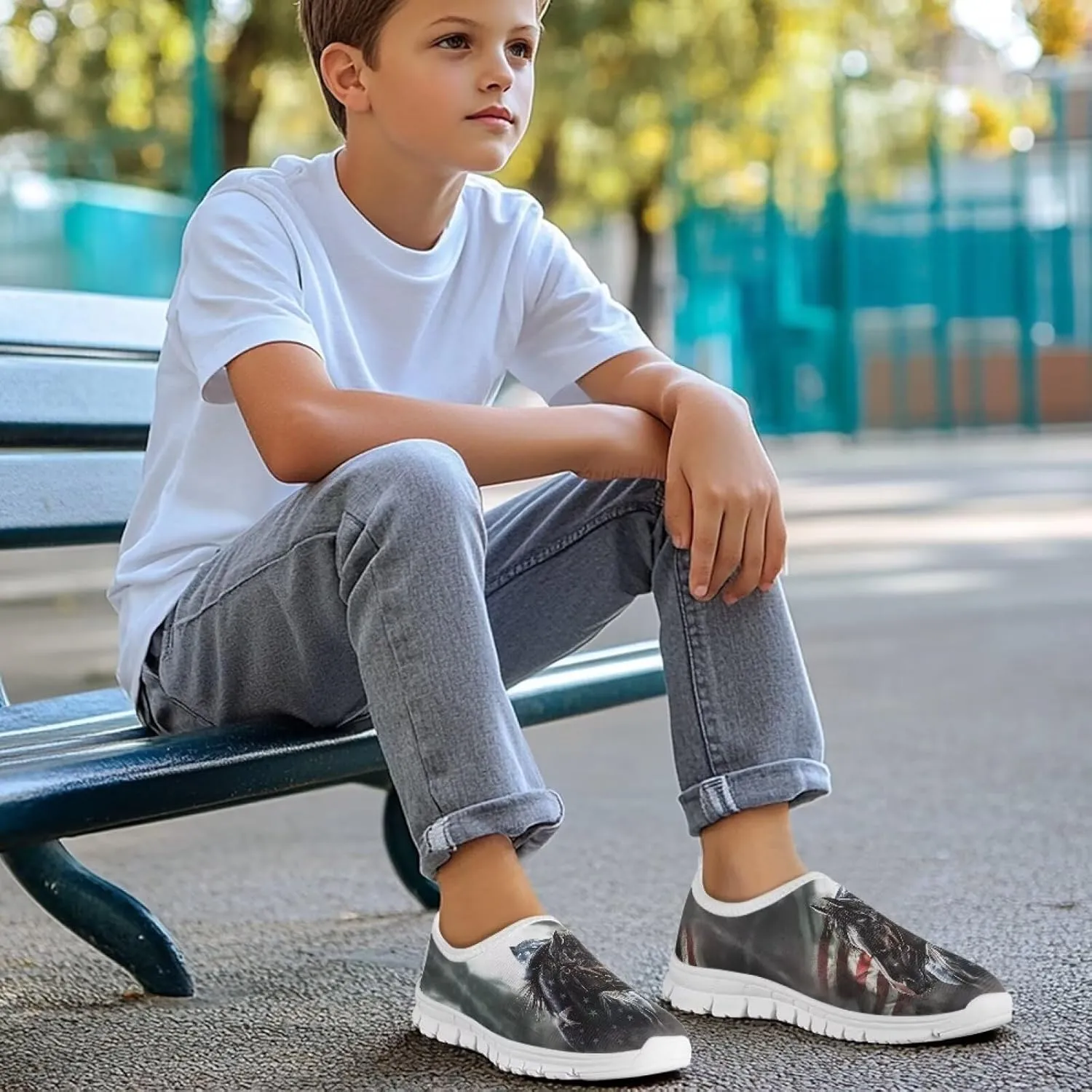 Kids Slip On Sneakers Cool Shoes for Boys Comfortable Gym Tennis Shoes