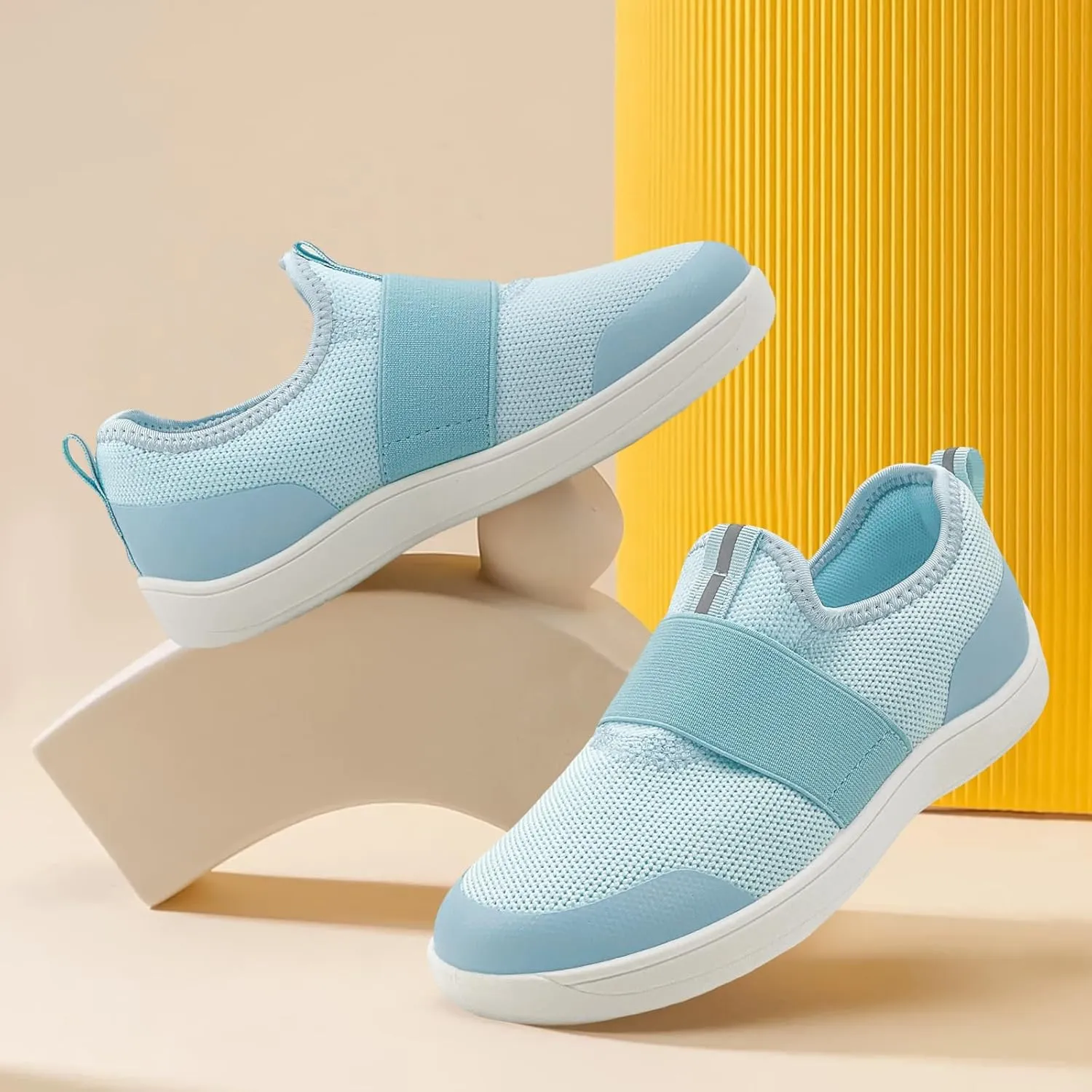 Kids Sneakers for Boys Girls Slip On Wide Toe Box Barefoot Shoes Toddler Minimalist Zero Drop Sneakers Breathable Tennis Walking Shoes