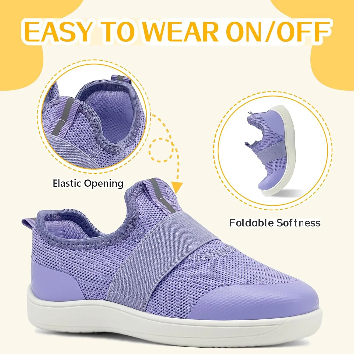 Kids Sneakers for Boys Girls Slip On Wide Toe Box Barefoot Shoes Toddler Minimalist Zero Drop Sneakers Breathable Tennis Walking Shoes