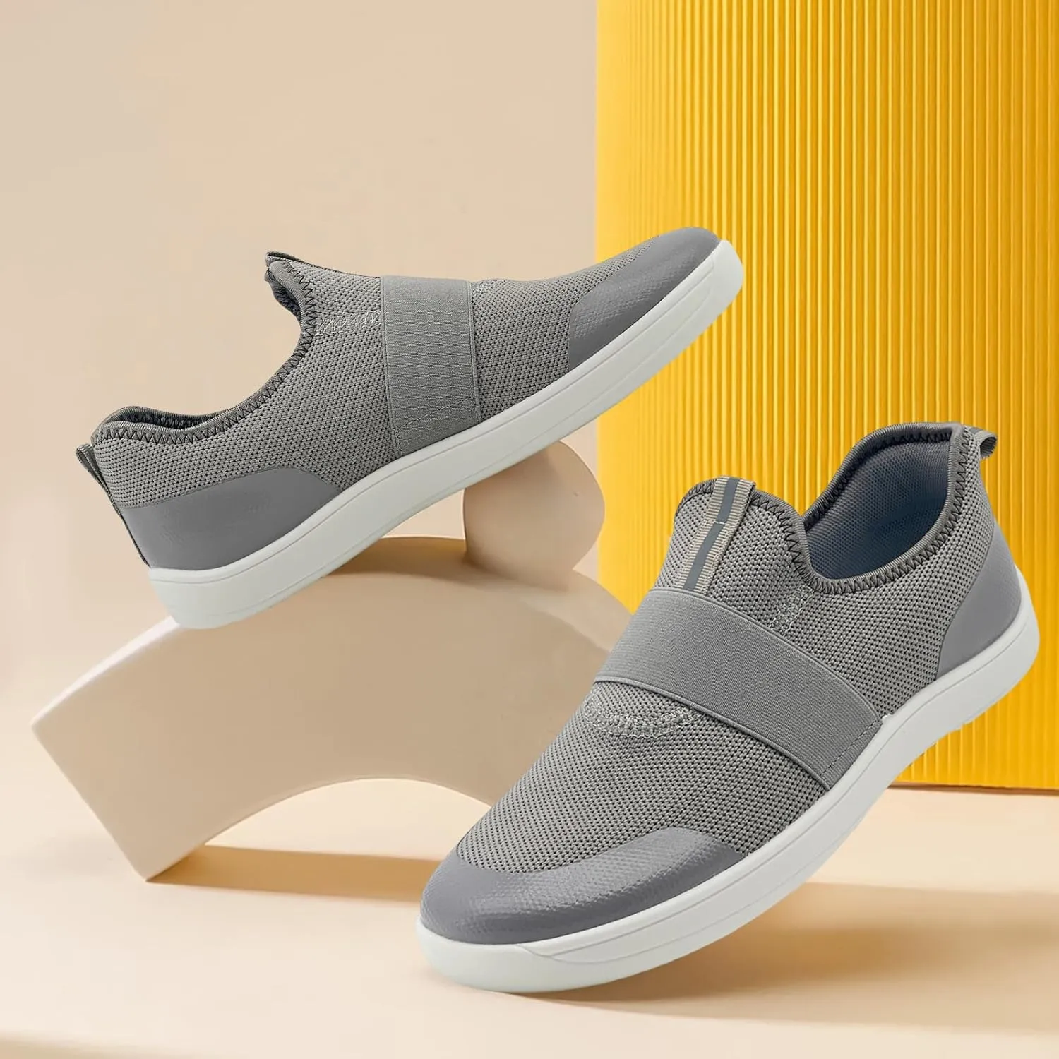Kids Sneakers for Boys Girls Slip On Wide Toe Box Barefoot Shoes Toddler Minimalist Zero Drop Sneakers Breathable Tennis Walking Shoes