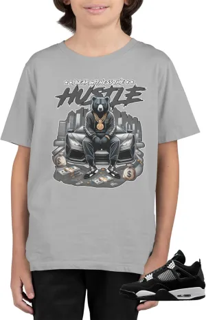 Kids Youth Jordan 4 White Thunder T Shirt to Match Sneakers