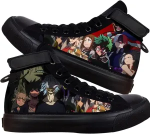 KPOP Mha Anime Shoes Merch Deku Bakugou Patterns Printing Sneakers Anime Cosplay High-Top Shoes