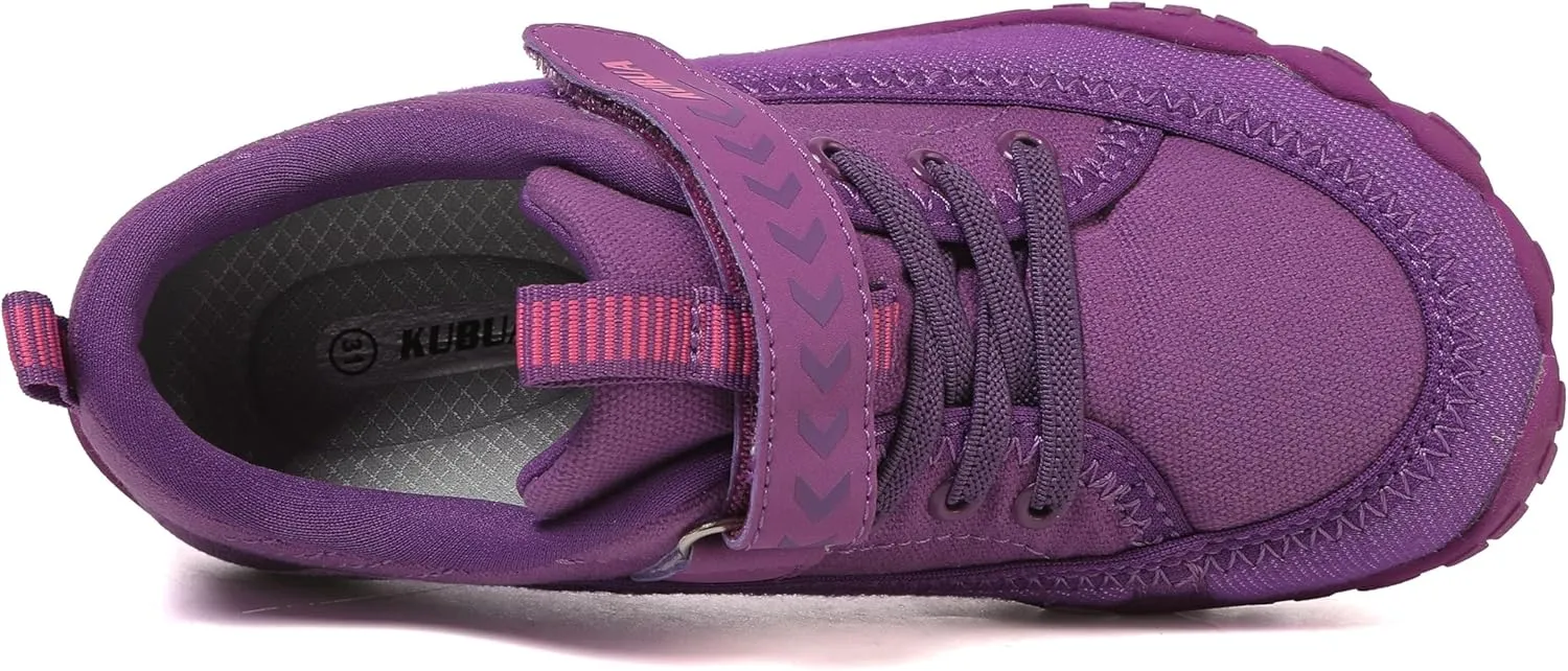 KUBUA Kids Barefoot Shoes Boys Girls Slip On Minimalist Sneakers for Walking Tennis Athletic Hiking Toddler Little Big Kid