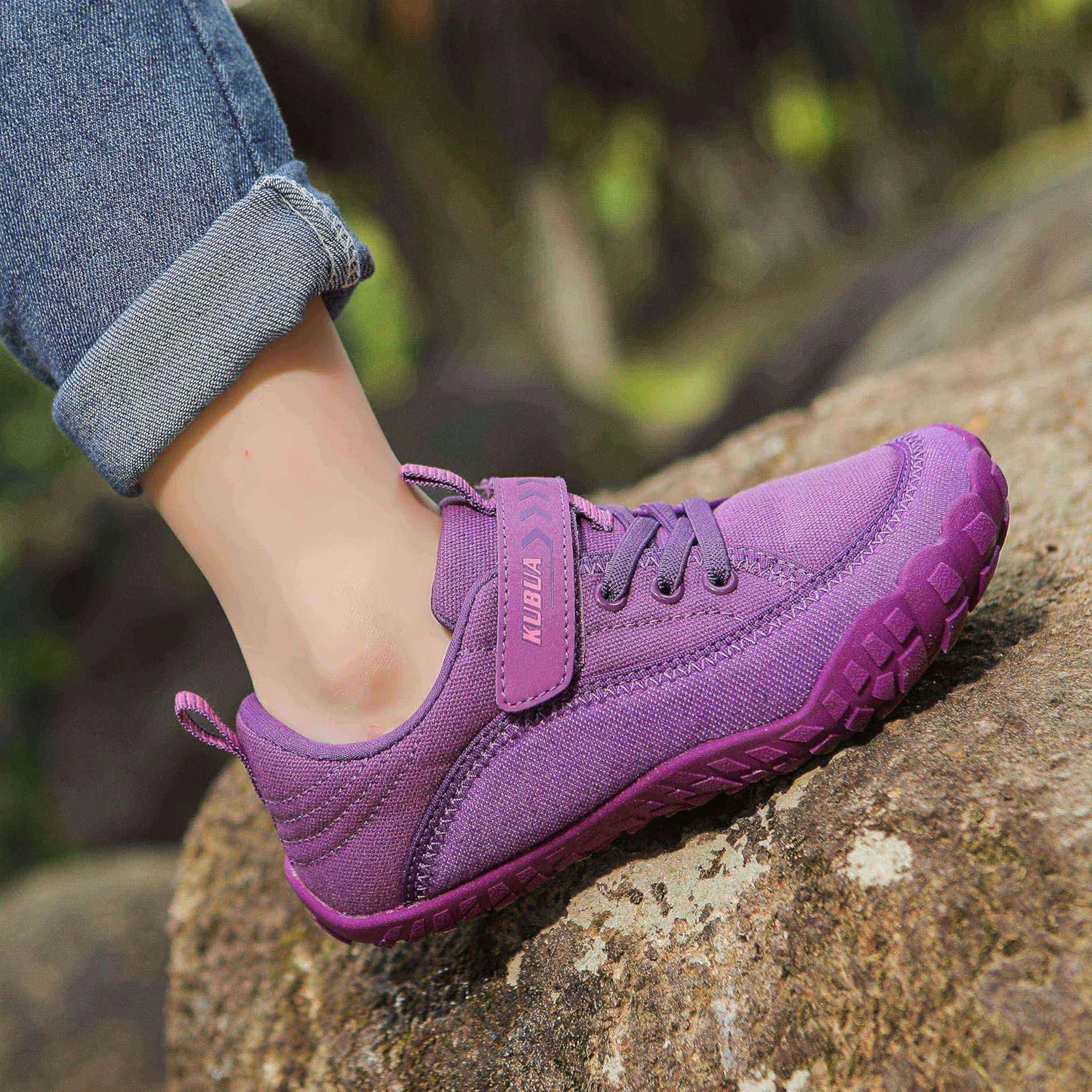 KUBUA Kids Barefoot Shoes Boys Girls Slip On Minimalist Sneakers for Walking Tennis Athletic Hiking Toddler Little Big Kid