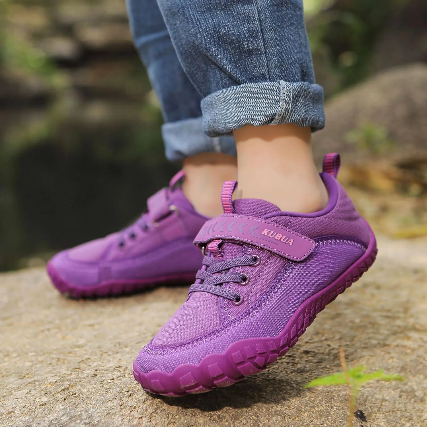 KUBUA Kids Barefoot Shoes Boys Girls Slip On Minimalist Sneakers for Walking Tennis Athletic Hiking Toddler Little Big Kid