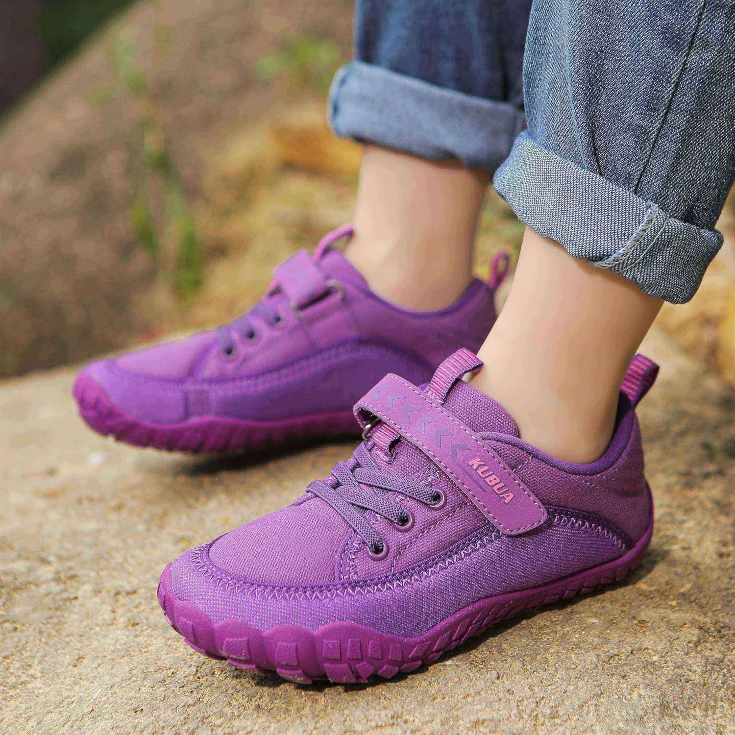 KUBUA Kids Barefoot Shoes Boys Girls Slip On Minimalist Sneakers for Walking Tennis Athletic Hiking Toddler Little Big Kid