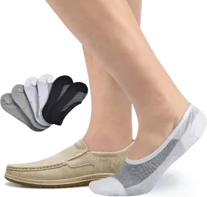 LO SHOKIM No Show Socks - Breathable Non Slip Low Cut Cotton Short Socks for Men & Women, 7-15