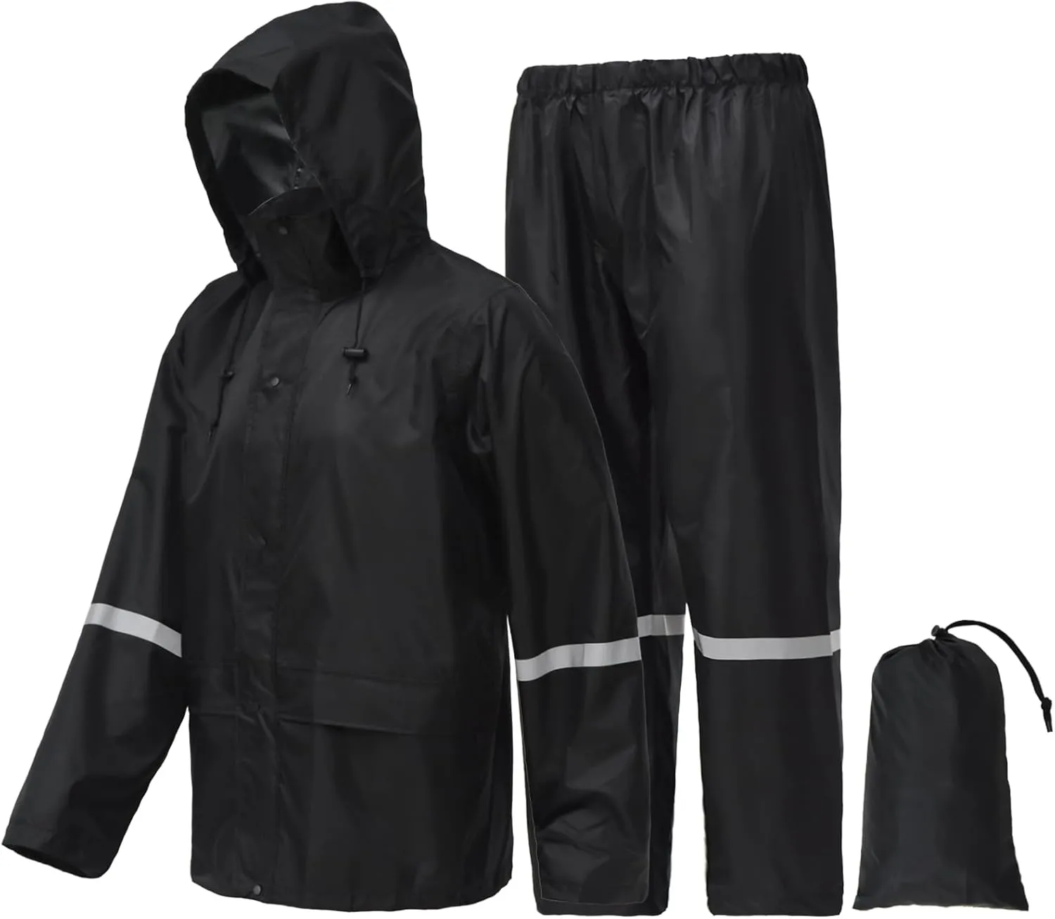 LOOGU Men's Lightweight Waterproof Rain Coat with Breathable Hood