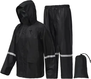LOOGU Men's Lightweight Waterproof Rain Coat with Breathable Hood