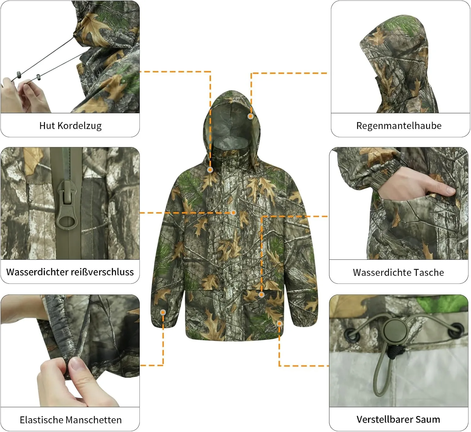 LOOGU Men's Rain Suit - Rain Gear for Men Waterproof, Lightweight Rain Coat, Breathable Mens Rain Jackets Hood and Pants