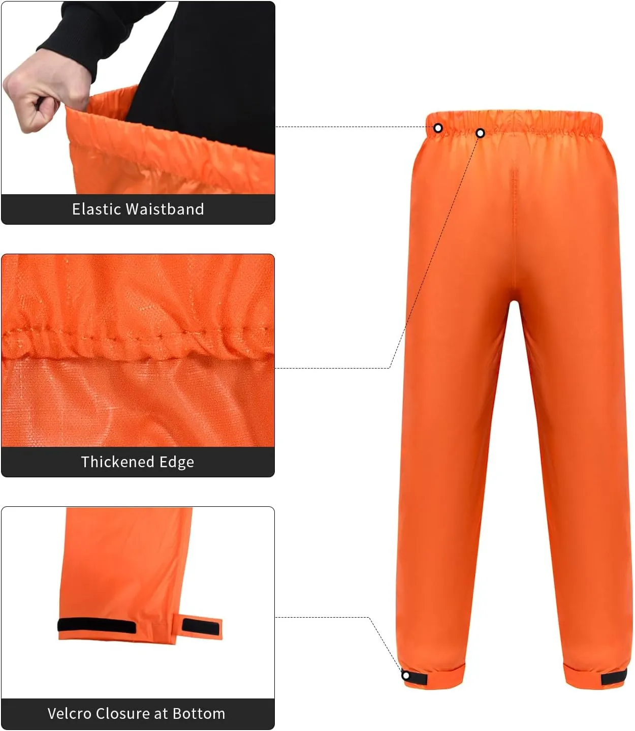 LOOGU Men's Rain Suit - Rain Gear for Men Waterproof, Lightweight Rain Coat, Breathable Mens Rain Jackets Hood and Pants