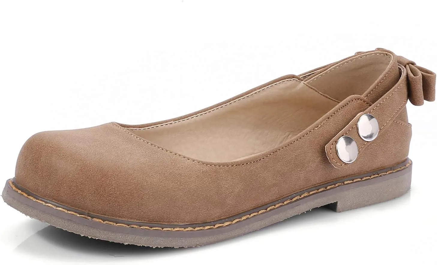 LYYSKY Women Sweet Bownot Ankle Strap Mary Jane Shoes Casual Flats Three Ways Wear Walking Shoes