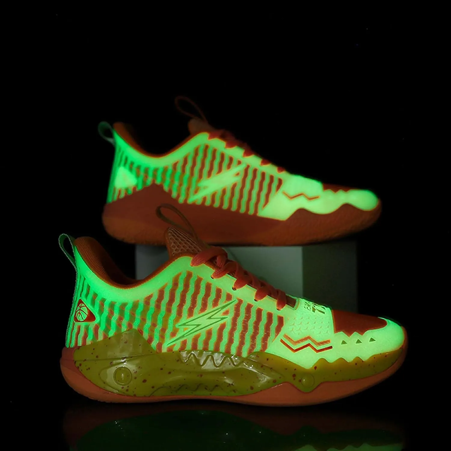 Men Basketball Shoes Luminous Arch Support Mens Sneakers Anti Slip Breathable Comfortable High Top Sports Running Walking Tennis Shoes