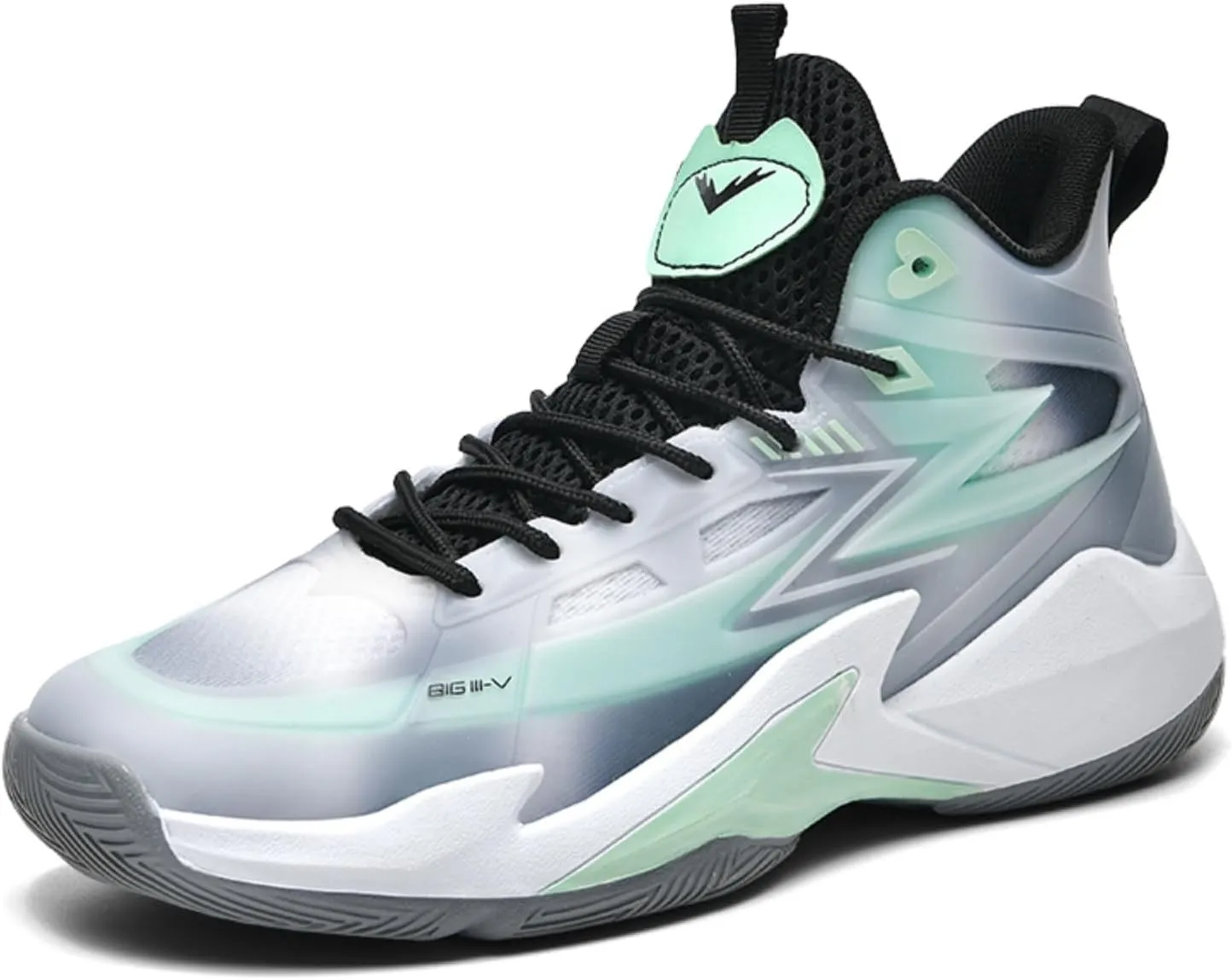 Men's Breathable Mesh Lace Up Basketball Shoes Fashion High-Top Non-Slip Sneakers Casual Gym Sports Tennis Jogging Running Walking Shoes