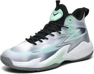 Men's Breathable Mesh Lace Up Basketball Shoes Fashion High-Top Non-Slip Sneakers Casual Gym Sports Tennis Jogging Running Walking Shoes