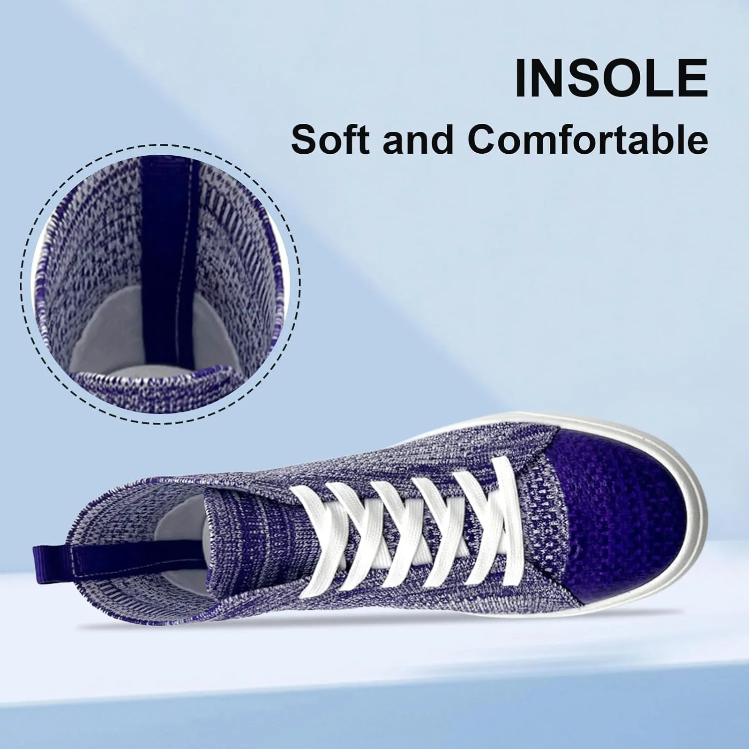 Men's High Top Fashion Sneakers Classic Casual Mesh Breathable Walking Shoes lace up Tennis Shoes for Women Unisex Running Slip On Shoes