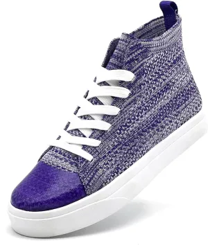 Men's High Top Fashion Sneakers Classic Casual Mesh Breathable Walking Shoes lace up Tennis Shoes for Women Unisex Running Slip On Shoes