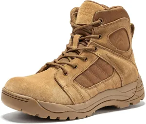 Mens Tactical Boots Side Zipper 6 Inch Lightweight Comfortable Military Tactical Boots Army Boot(BMP111)