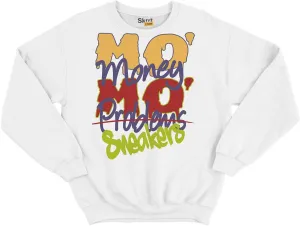 MO Money MO Sneakers Unisex Unisex Crew Neck Sweatshirt Match 5s Retro What The White Small