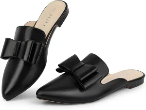 MUSSHOE Mules for Women Flats Comfortable Pointed Toe Slip on Women Mules Flats…