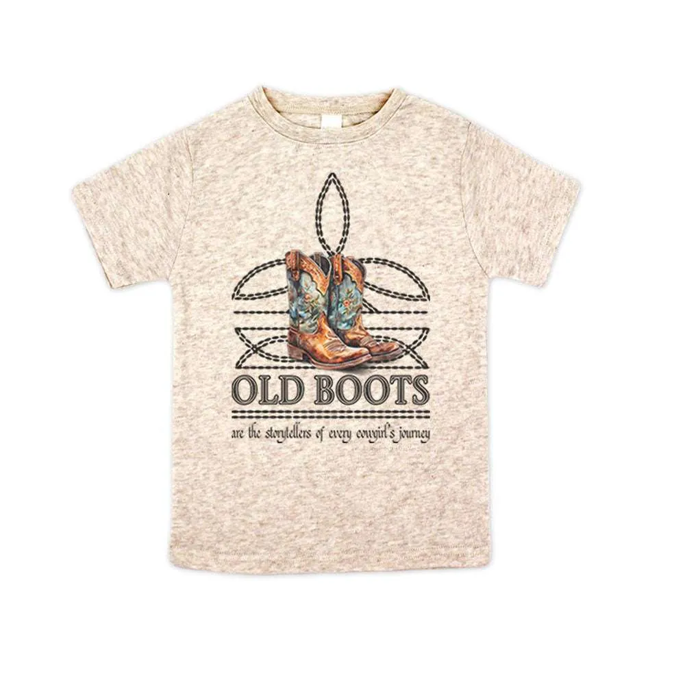 OLD BOOTS Cowgirl Boot Stitch Toddler Western Tee