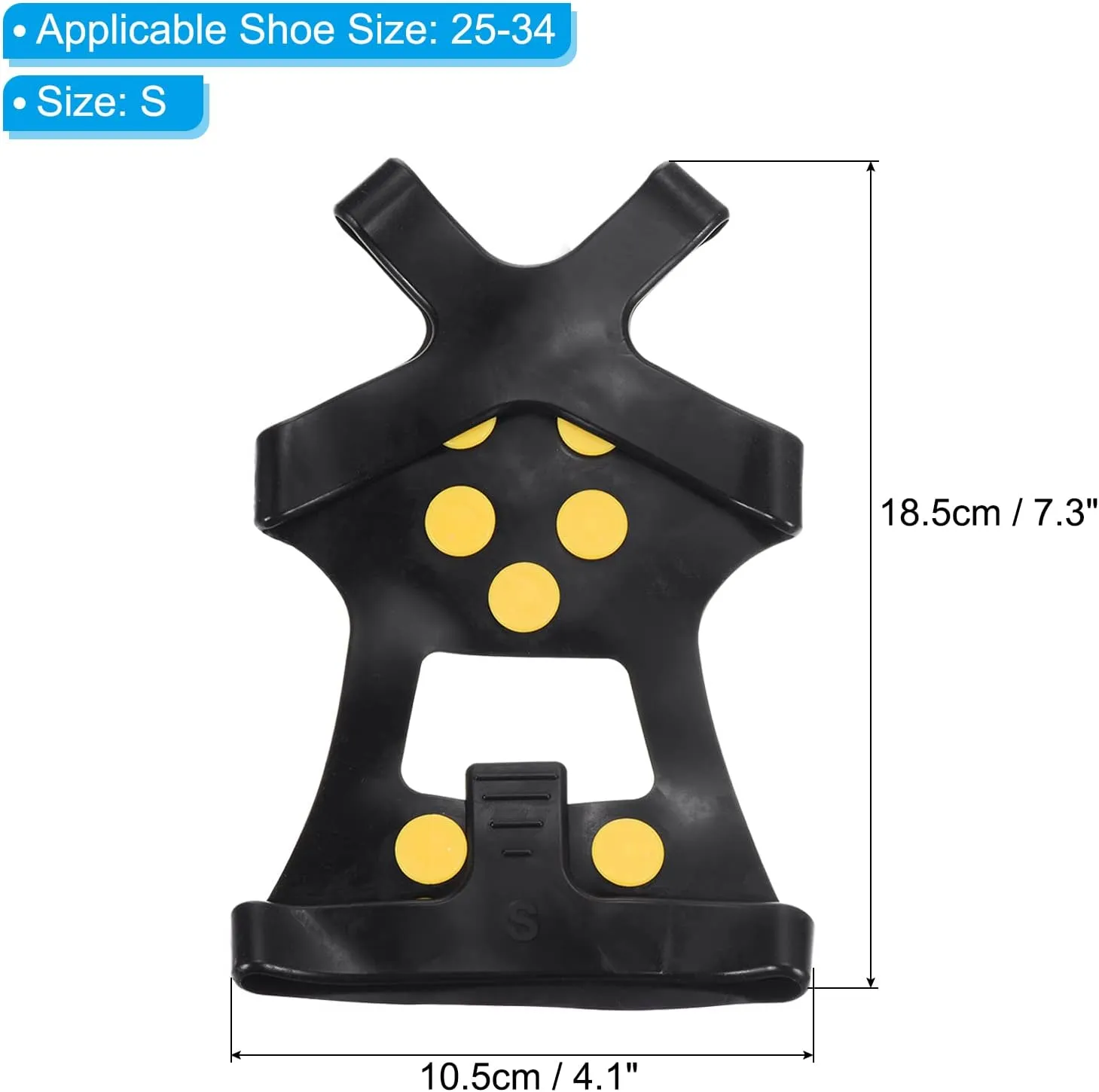 PATIKIL Ice Cleats, Anti-Slip Snow Traction Cleat 10 Steel Studs Crampons Universal Gripper Spikes Claw for Shoes and Boots