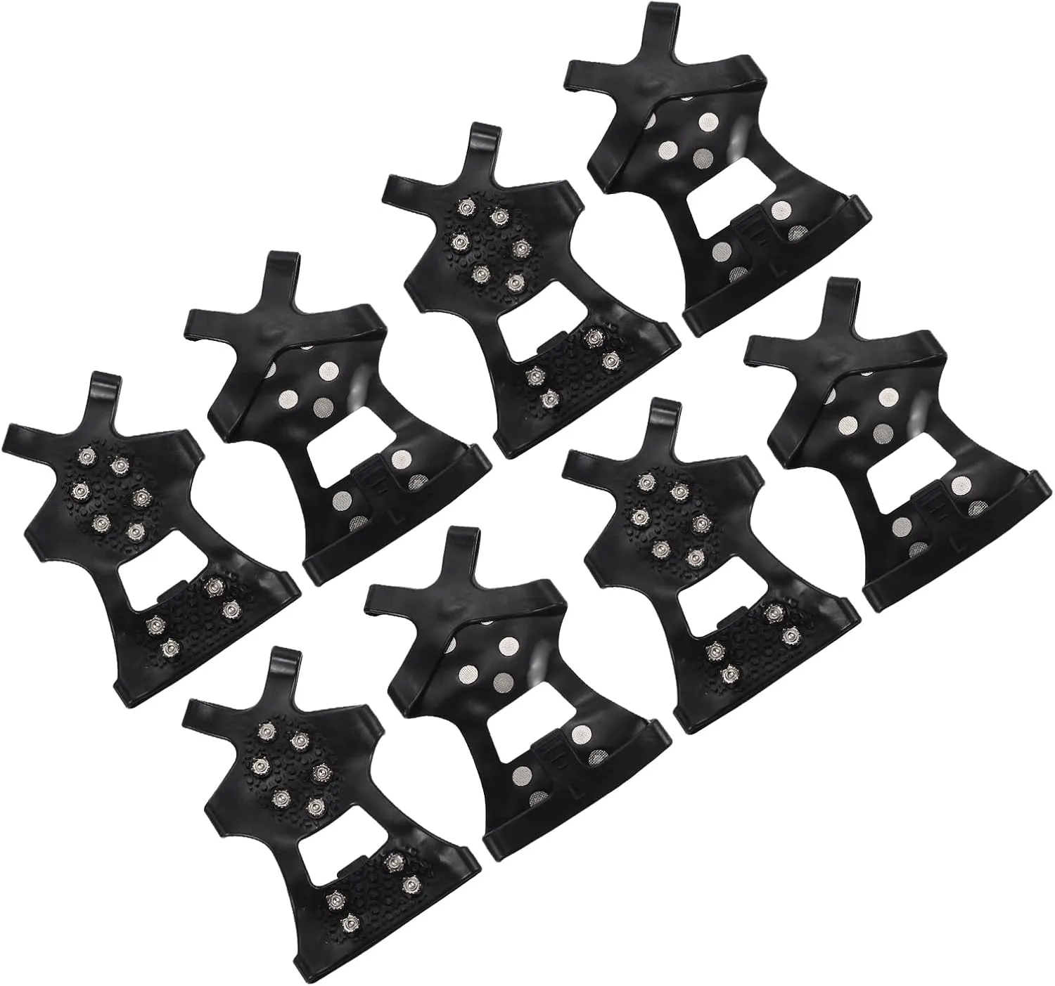 PATIKIL Non-Slip Gripper Spikes Ice Cleats Snow Grips Cleats Steel Studs Anti-Slip Traction Crampons for Hiking Climbing