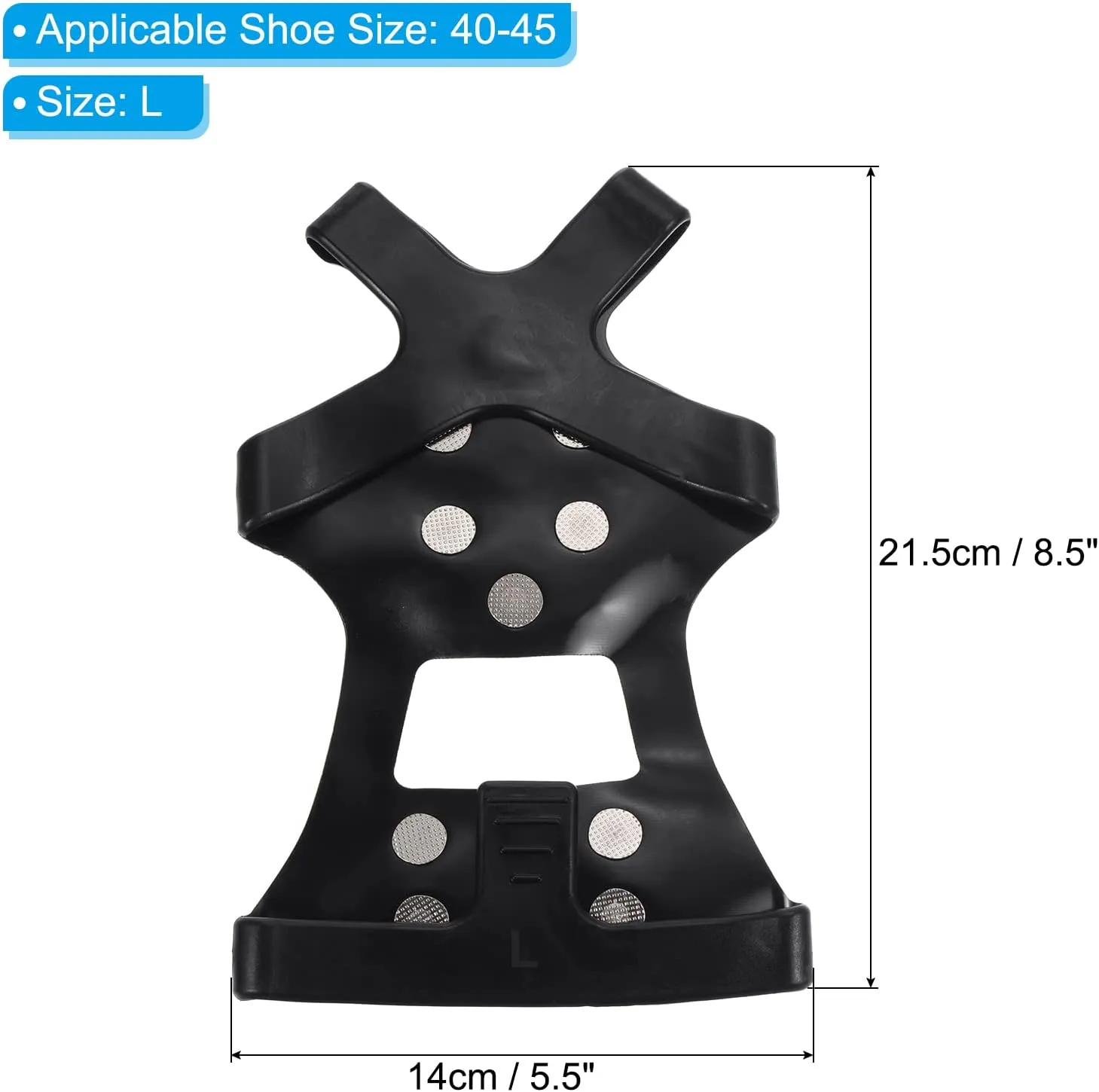 PATIKIL Non-Slip Gripper Spikes Ice Cleats Snow Grips Cleats Steel Studs Anti-Slip Traction Crampons for Hiking Climbing