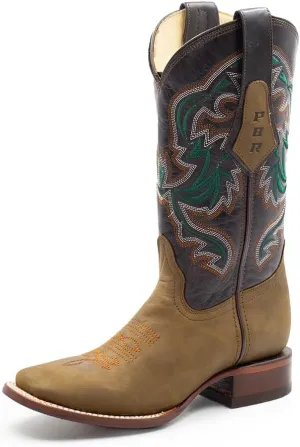 PBR Professional Bull Riders Originals. Women's Cowgirl Boots in Genuine Bovine Leather. Rodeo Western Mild-Calf Boots. Cowboy Style for Women. Pull-on Western Boots for Woman in Premium Leather.