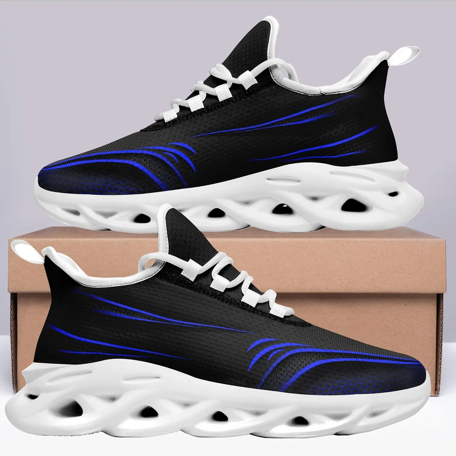 Personalized Running Shoes for Men, Women's Customizable Non-Slip Gym Sneakers Workouts Walking Tennis Daily Use