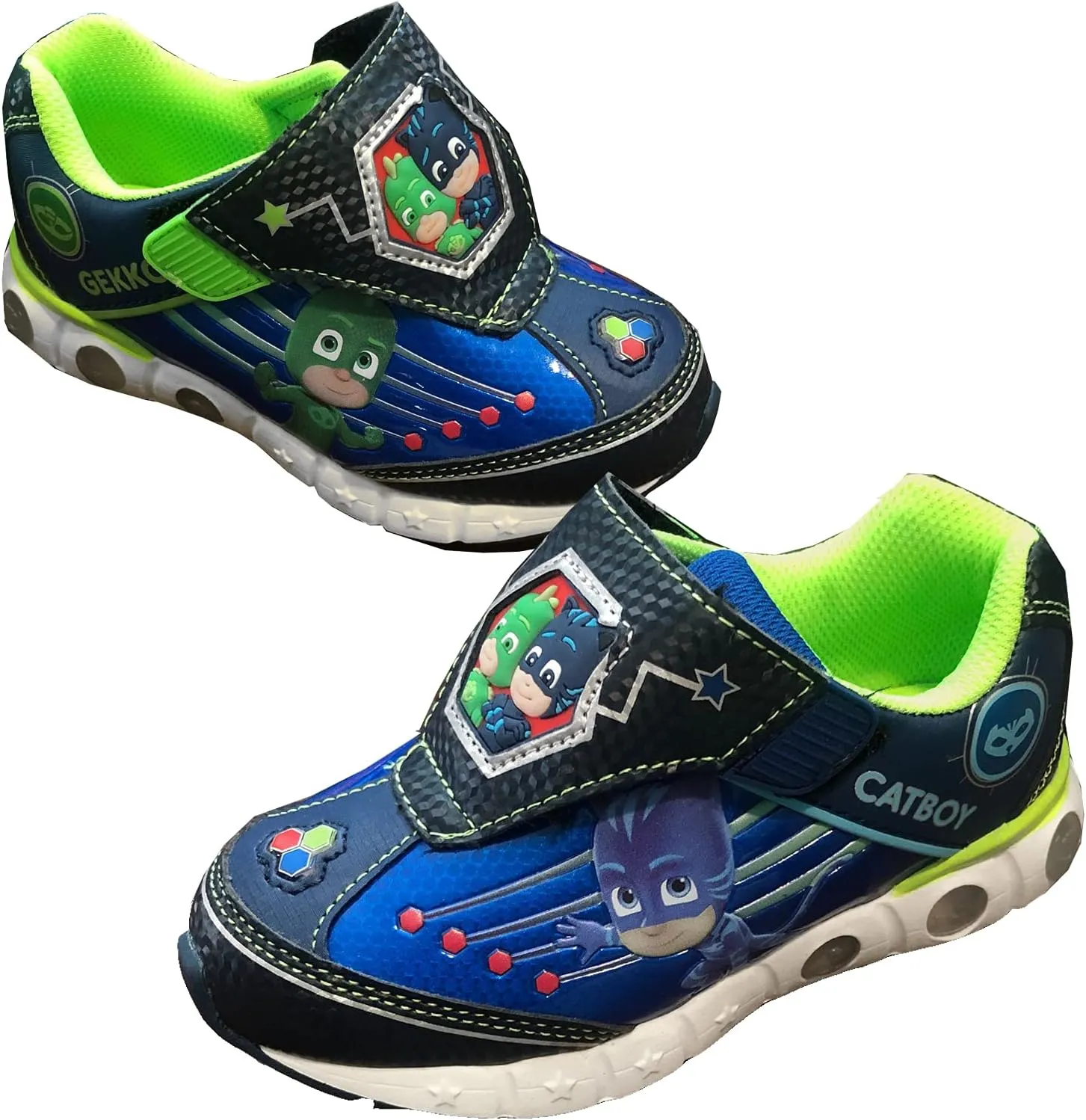 PJ Masks Toddler Light Up Shoes, Athletic Shoe with Hook and Loop Strap
