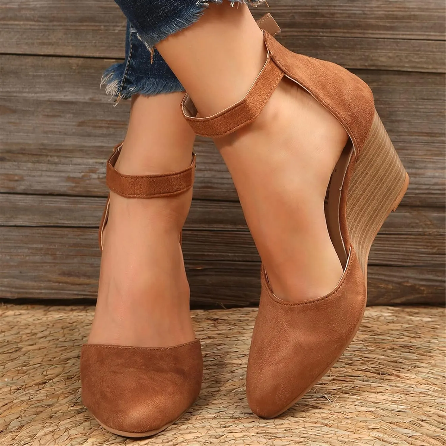 Pump Women Heels Prom Heeled Sandals for Women Black Heels Strappy Buckle Heeled Sandal with Tall Thick Heel