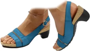 SACFOF Womens Peep Toe Chunky Block Heel Ankle Strap Shoes Low Block Heels Pump Wedding SDress Sandals
