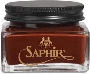 Saphir Medaille d'Or Pommadier Cream 75ml – Natural Cream Leather Shoe Polish, Leather Conditioner for Boots, Handbags