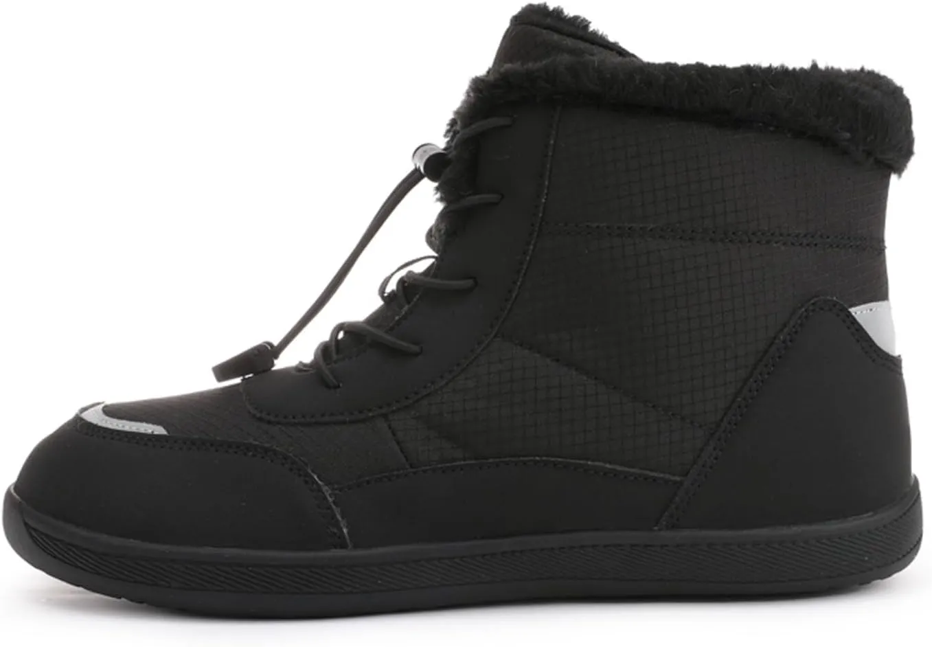 SECHRITE Womens Winter Barefoot Boots Wide Toe Box High-Top Warm Snow Boots Water Resistant Minimalist Ankle Booties Shoes Zero Drop Sole Outdoor Hiking Walking Shoes