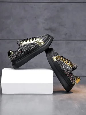 Sequin Mesh Y2K Colorful Lace Up Sneakers for Women Mermaid Style Non Slip Comfortable Sport Shoes for School Daily Wear with Reflective Iridescent Upper