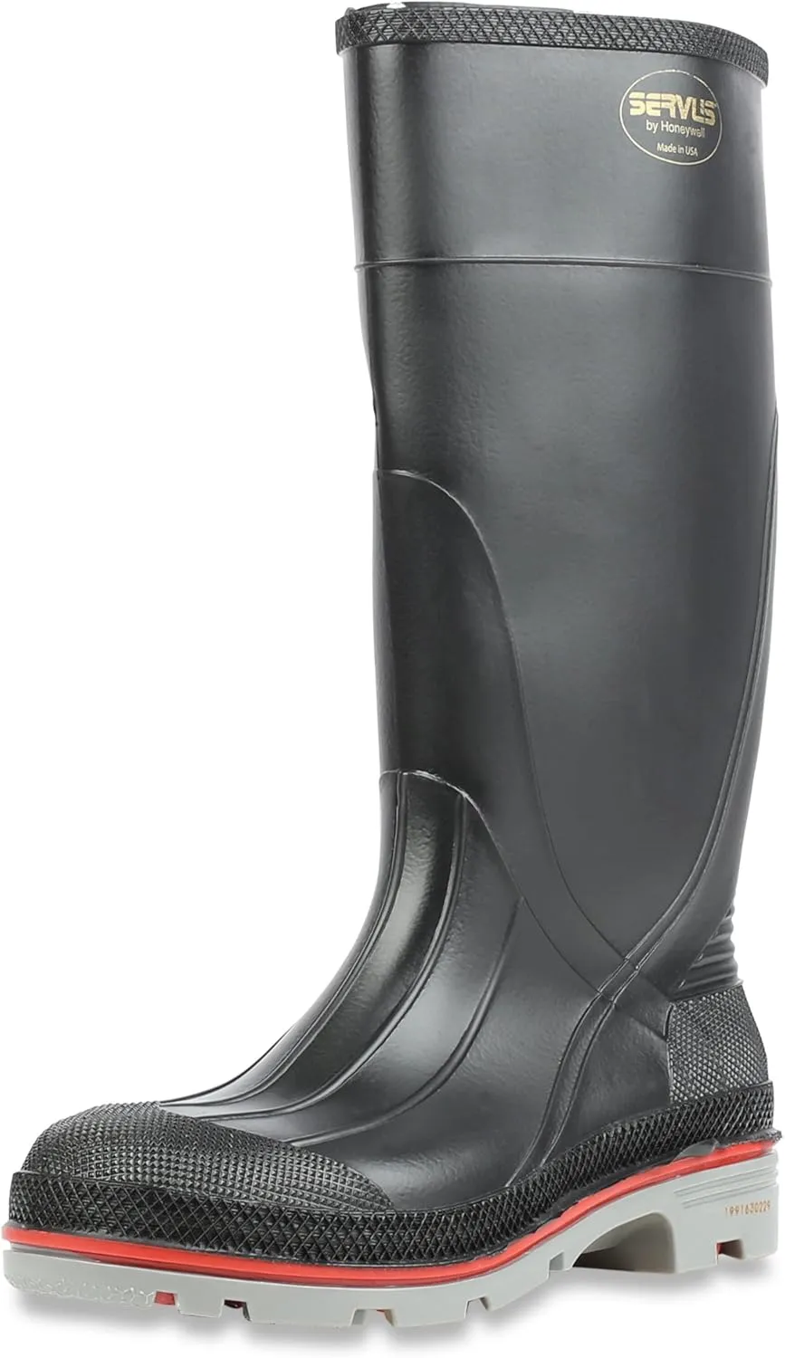 Servus XTP 15" PVC Chemical-Resistant Soft Toe Men's Work Boots, Black, Red & Grey (75108)