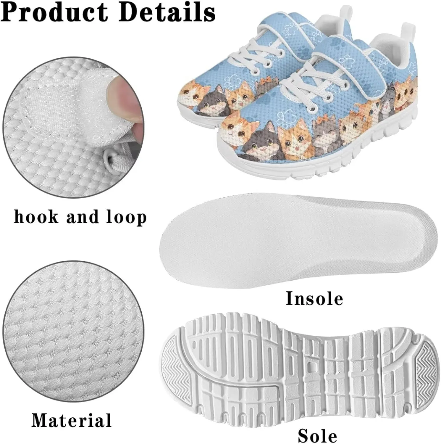 Showudesigns Tennis Shoes for Kids Girls Boys Running Shoes Non Slip Gym Sneakers