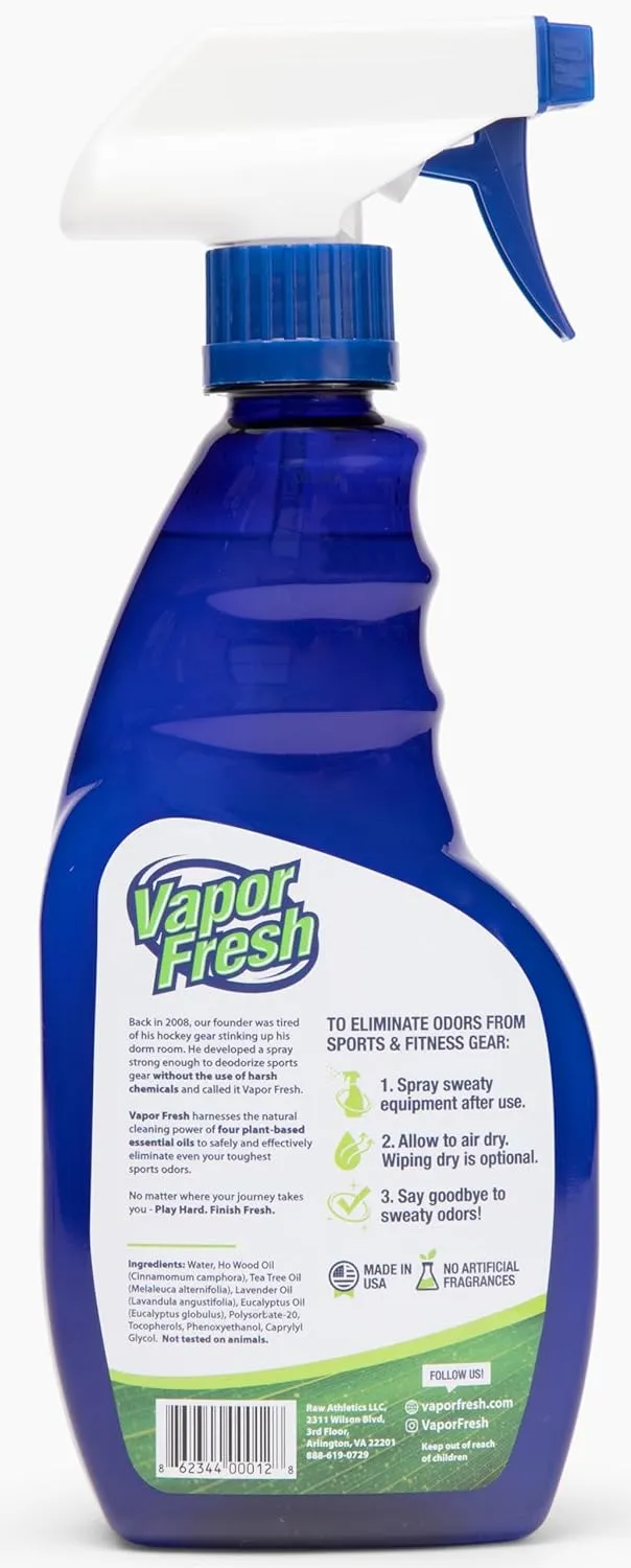 Sports Cleaner and Deodorizer - Sports Gear Odor Eliminator, Boxing Glove Deodorizer, Gym Equipment Spray, Natural and Plant Based, 16 Fl Oz (3-Pack)