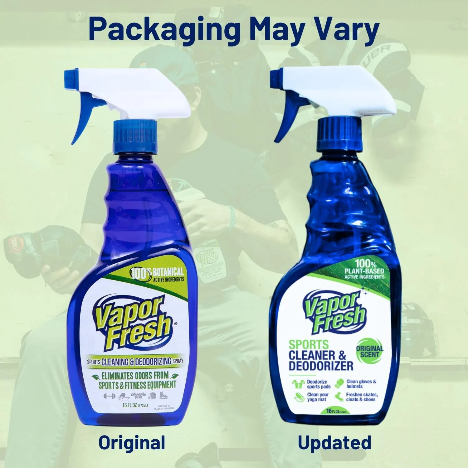 Sports Cleaner and Deodorizer - Sports Gear Odor Eliminator, Boxing Glove Deodorizer, Gym Equipment Spray, Natural and Plant Based, 16 Fl Oz (3-Pack)