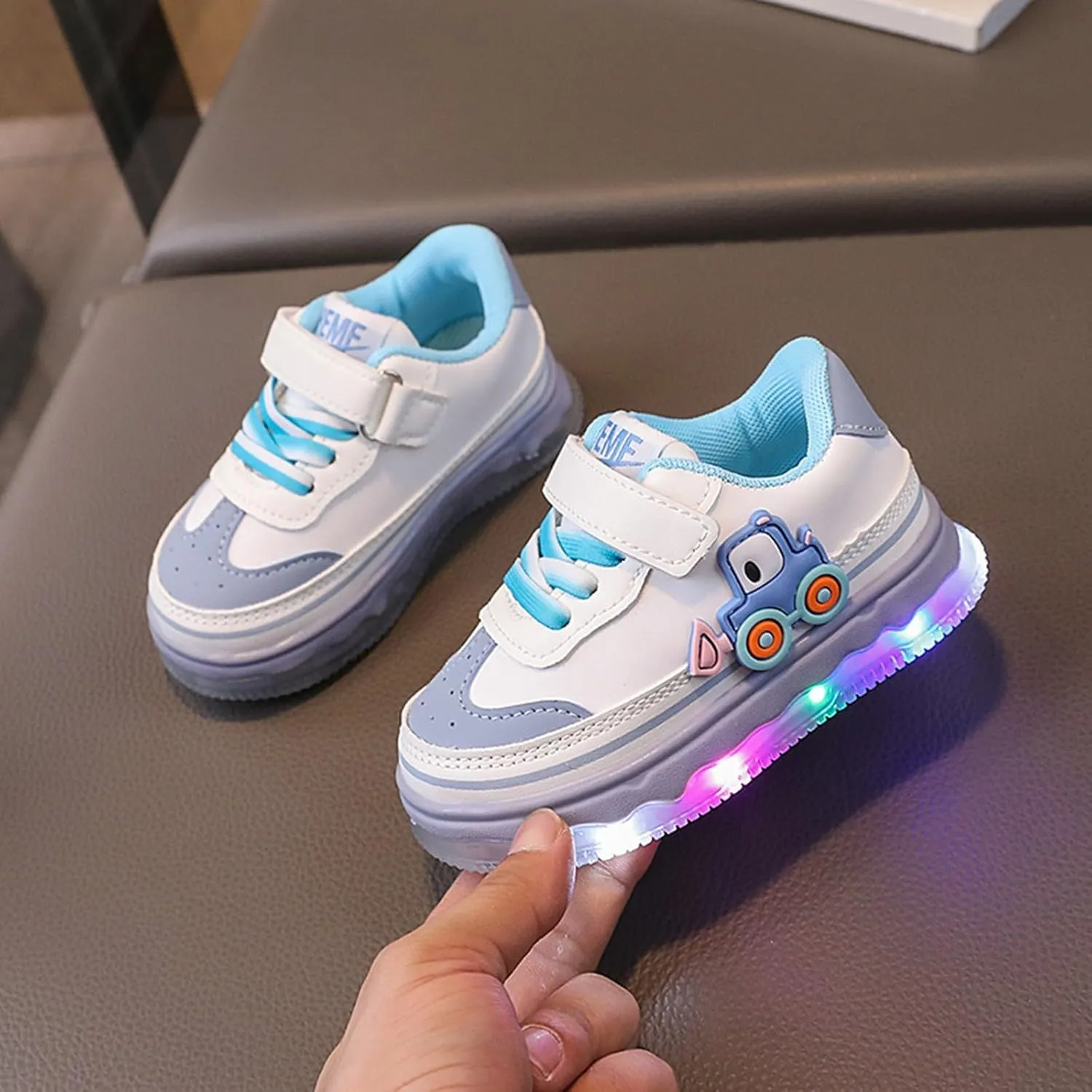 Spring Boys Girls Light Up Lightweight Shoes Adorable Cute Adorable Casual Outdoor Daily Sneaker for Girls Size 3