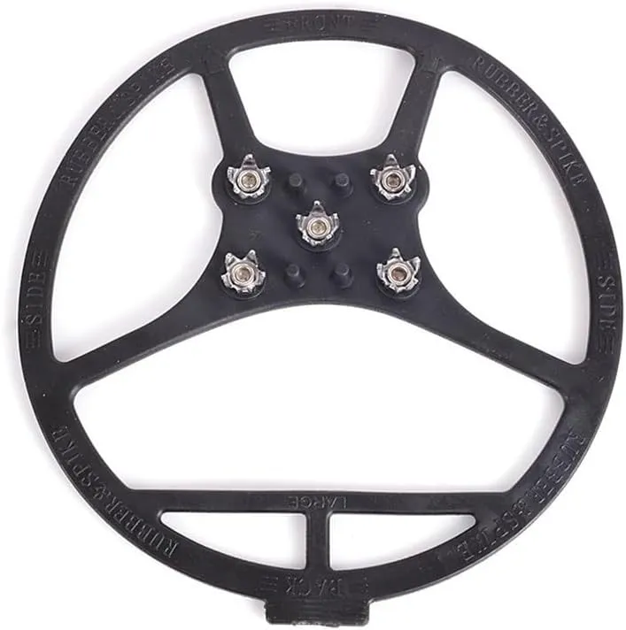 Stainless Steel Micro Spike Crampons Ice Snow Grips 1 Pair Snow Walk Traction Cleats Ice Cleats Traction Anti-Slip Shoes Ice Gripper for Walking,Jogging, Climbing and Hiking(L 40-46)