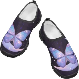 Stylish Print Slip On Sneakers for Boys and Girls Lightweight Breathable Running Shoes for Daily Wear and Sports Size 11-15 Black Sole