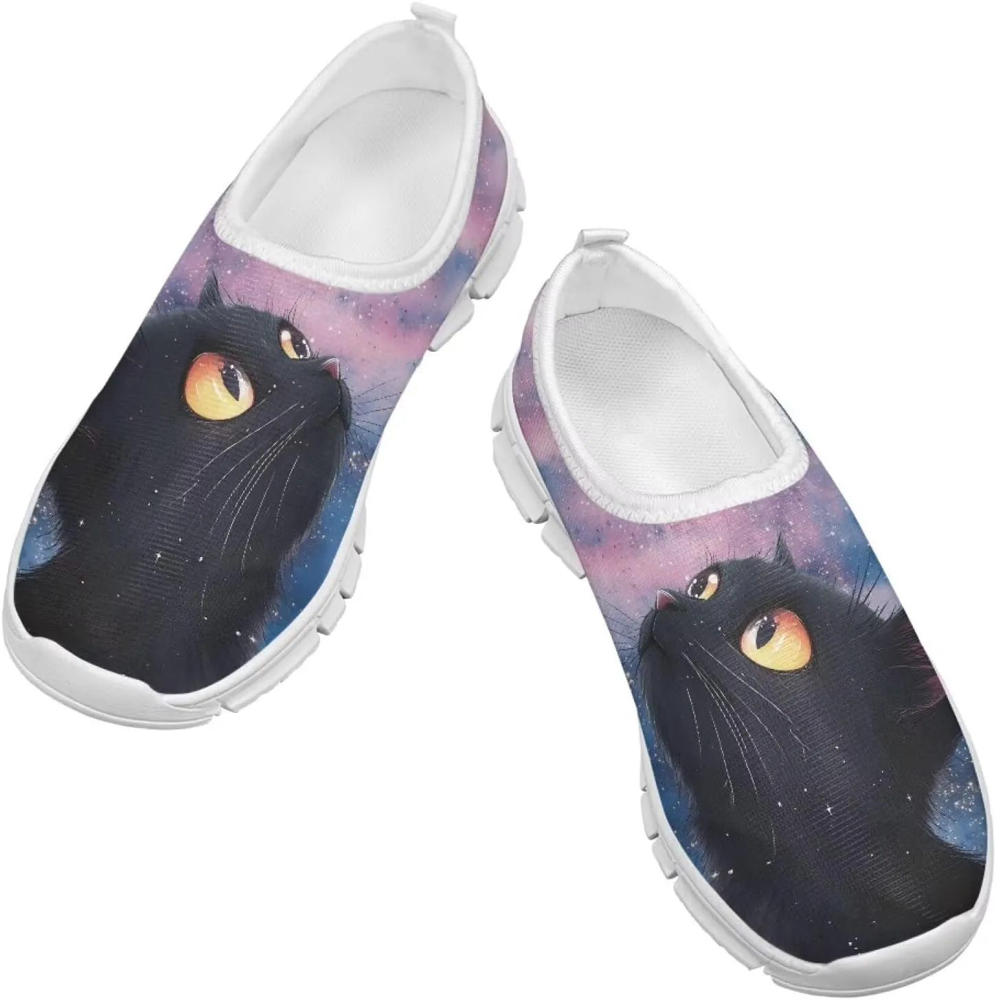 Stylish Slip On Flats Sneakers for Boys & Girls,Comfortable Athletic Shoes for Outdoor & Daily Wear,White Sole