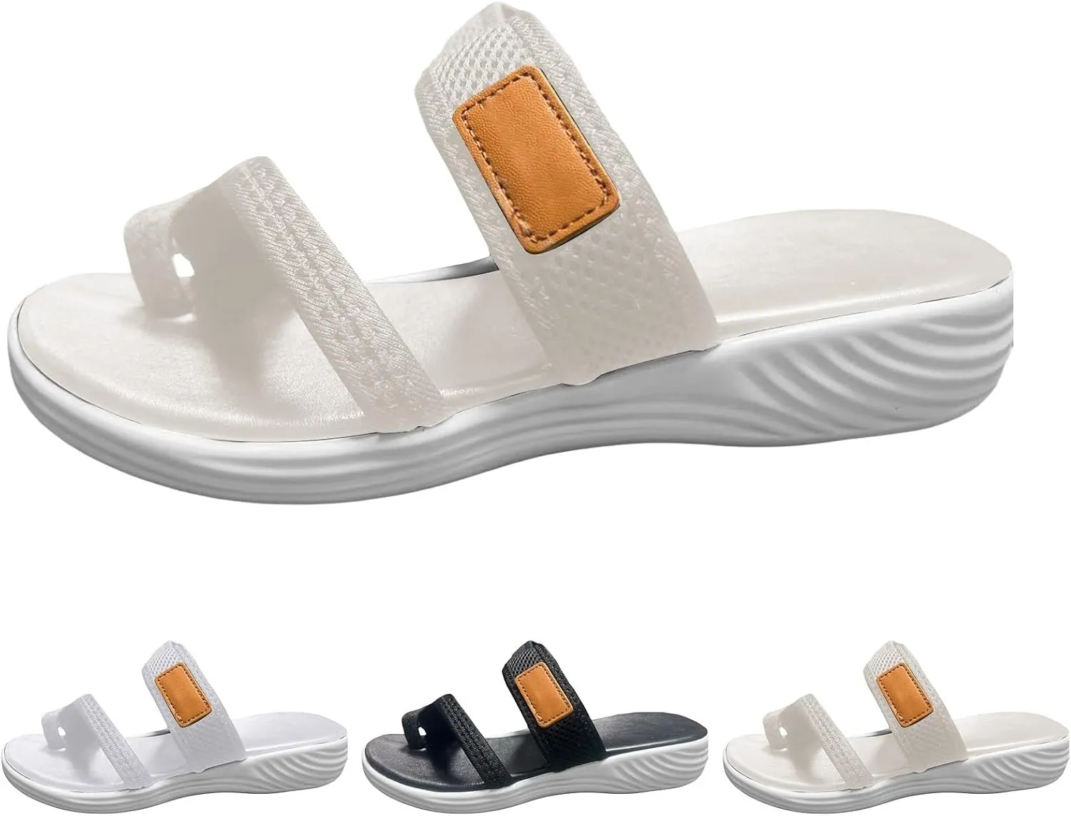 Summer Sandals for Women 2025 Ring Toe Flip Flops with Arch Support Beach Breathable Mesh Slide Sandls Womens Orthopedic Sandals