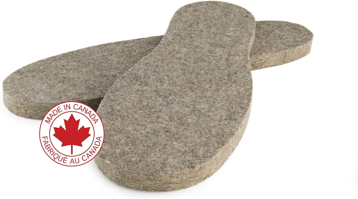 The Felt Store Wool Felt Insoles for Men and Women - 13mm Thick Long-Lasting Breathable Shoe Inserts with Cushioning - Wool Insoles for Winter Boots and Work Shoes