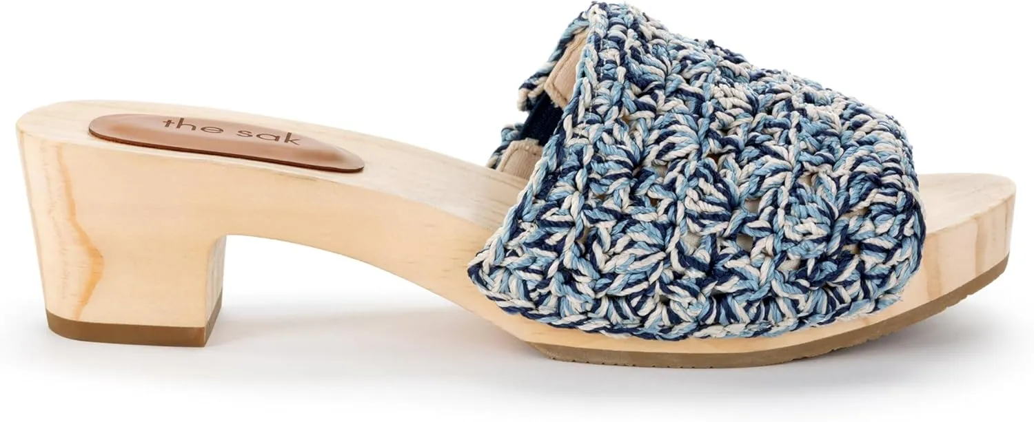 The Sak Ella Clog Sandal in Crochet, Slip On Shoe