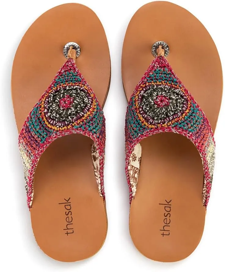 The Sak Shana Thong Sandal in Crochet, Slip On Entry