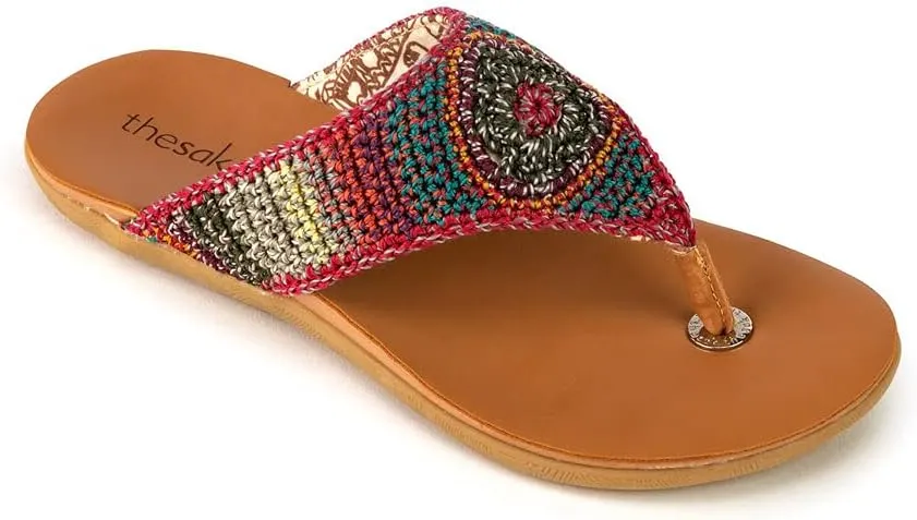 The Sak Shana Thong Sandal in Crochet, Slip On Entry
